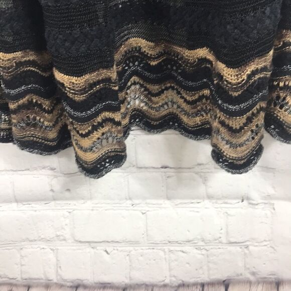 Chico’s Cardigan duster black Drama Ruffle Elizabeth Black sz 0 cotton Rayon NWT - Picture 6 of 6